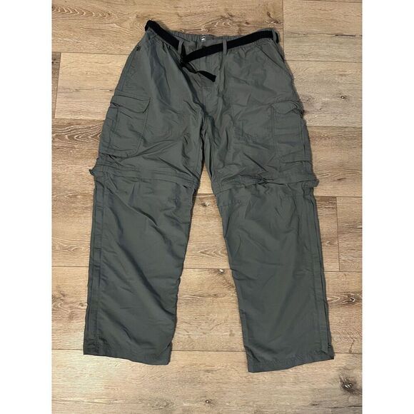 REI Mens Green Outdoor Hiking Nylon Convertible Cargo Pants Size XL x 30L - Picture 1 of 3